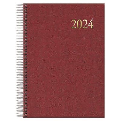 AGENDA 2024 SEGOVIA ESPIRAL DÍA PÁGINA 14 X 20 CM. COLOR BURDEOS DOHE 12734 - 24 (Espera 4 dias)